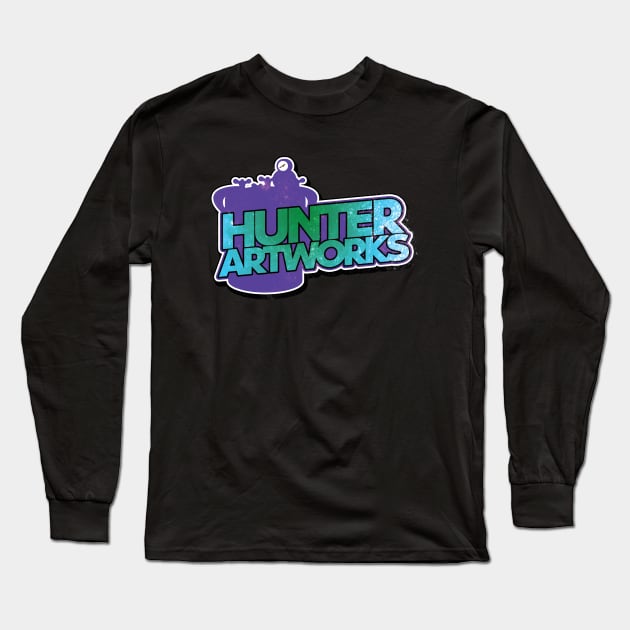 Distressed Logo Long Sleeve T-Shirt by Hunter Artworks